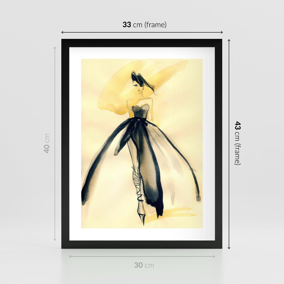 Plakat w ramie 30x40 - Ekspresja Wyrazu - abstrakcja, kobieta - rama czarna