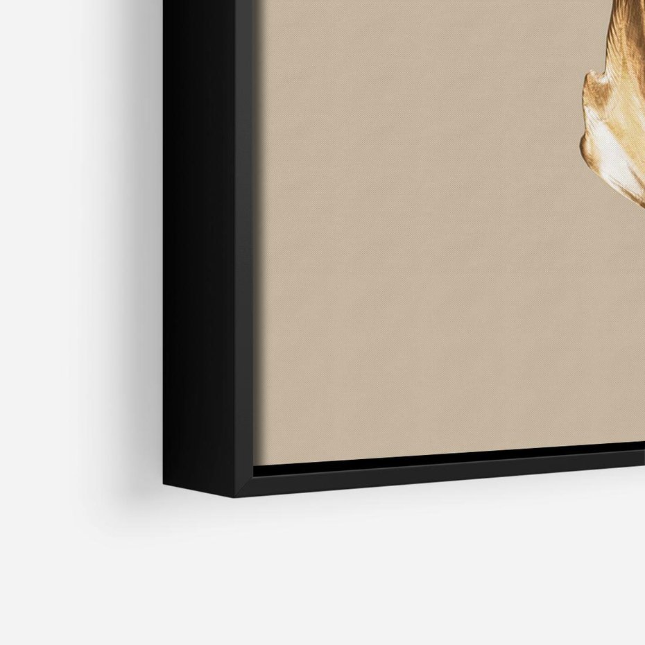 Obraz w ramie 70x50 - Piękno w Detalu - złoty, liść - rama czarna