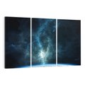 Obraz na płótnie 120x80 - Wędrówka przez galaktyki - ziemia, kosmos