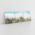 Obraz na płótnie 90x30 - Harmonia Natury - widok z wydm, wydmy porośnięte trawami