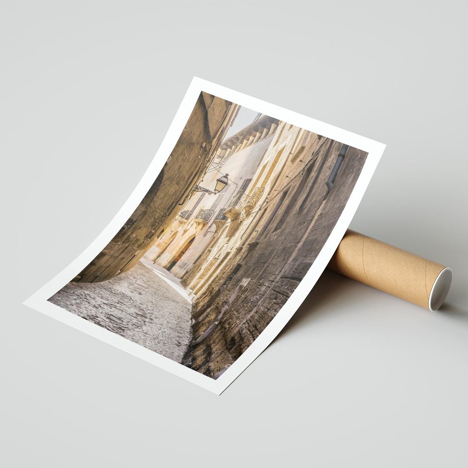 Plakat bez ramy 21x30 - Perspektywa Uliczki - uliczka, perspektywa