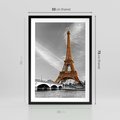 Plakat w ramie 50x70 - Echa Wieży Eiffla - wieża, Eiffla - rama czarna