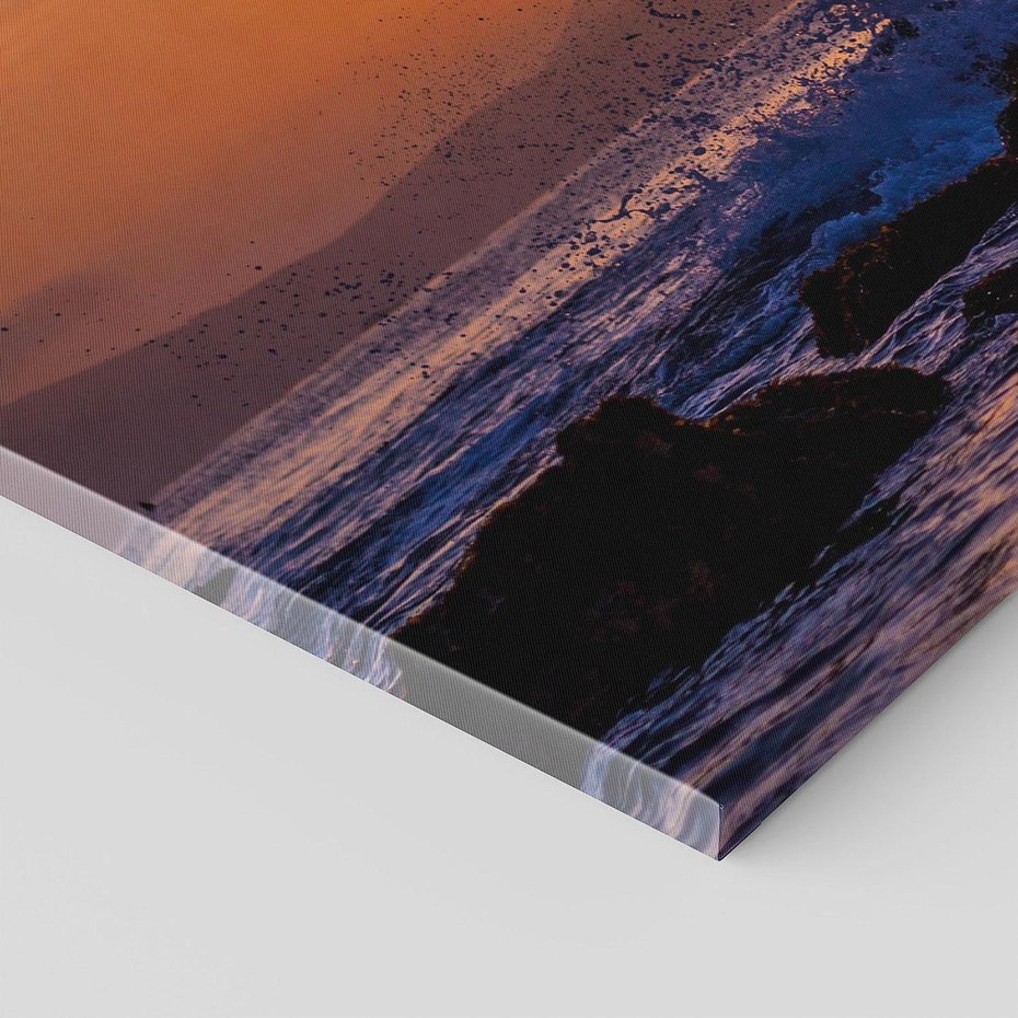 Obraz na płótnie 140x70 - Morze, fale i skały - morze, fale