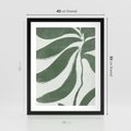 Plakat w ramie 40x50 - Zieleń Wewnętrznego Spokoju - zielony plakat, roślinne inspiracje - rama czarna