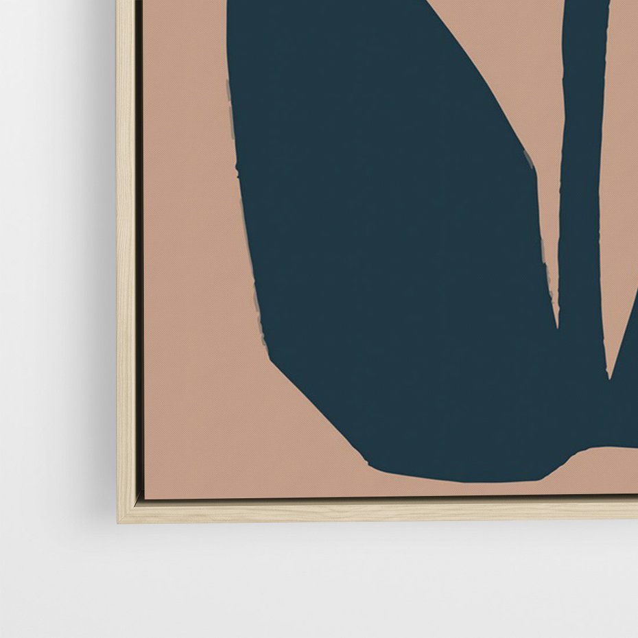 Obraz w ramie 50x70 - Refleksje Boho Przyrody - abstrakcyjny obraz, plakat - rama drewno