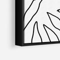 Obraz w ramie 70x100 - Liście Mocy - mroczna sztuka, minimalizm - rama czarna