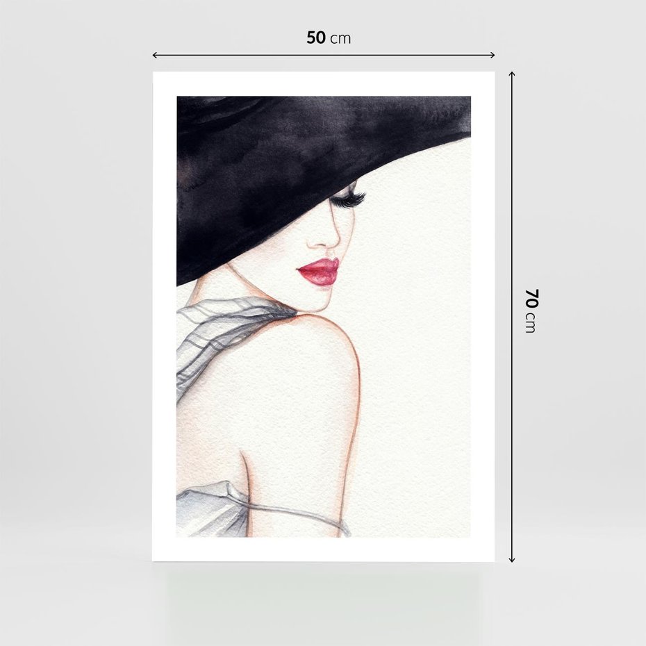 Plakat bez ramy 50x70 - Stylowa Ekspresja - kobieta, moda