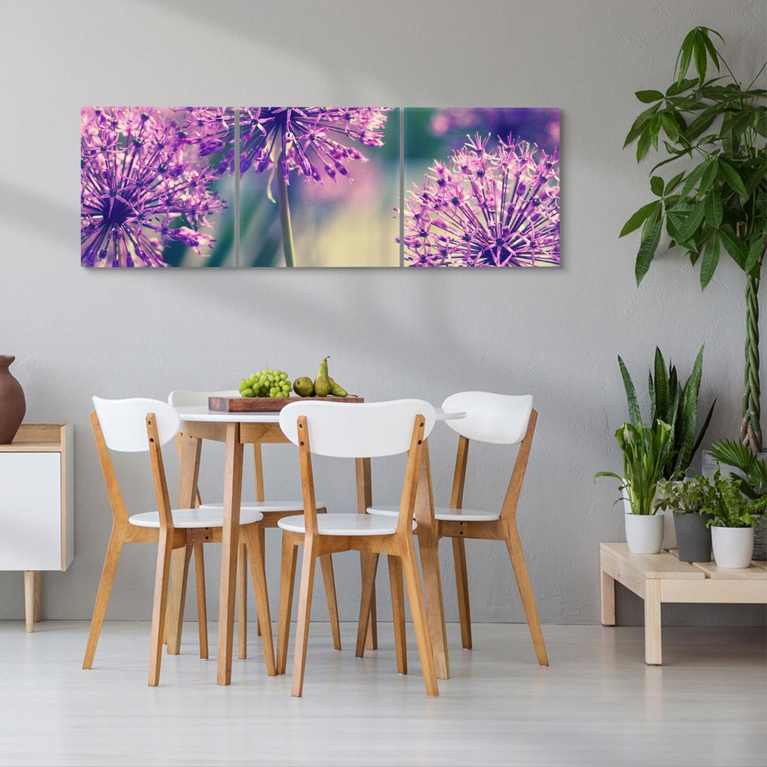 Obraz na płótnie 120x40 - Kwiatowa łąka w pełnym rozkwicie - kwiaty, łąka