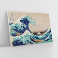 Obraz na płótnie 100x70 - "Wielka Fala u wybrzeży Kanagawy" Katsushiki Hokusai - Reprodukcja - reprodukcja, obraz na płótnie