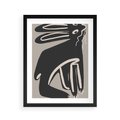 Plakat w ramie 40x50 - Konturujące Struktury - skandynawska sztuka, królik - rama czarna
