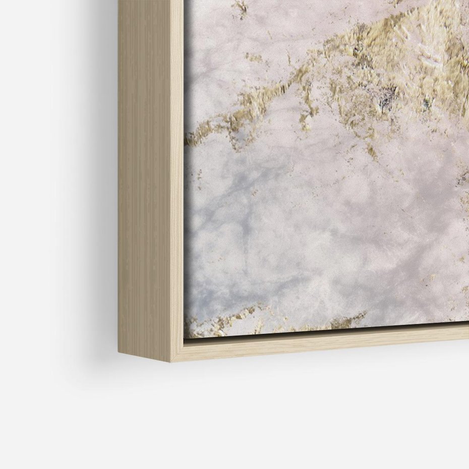 Obraz w ramie 70x50 - Luksusowa Dekoracja - marmur, złoto - rama drewno