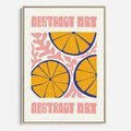 Obraz w ramie 50x70 - Podróżne Wizje - typografia, cytryny - rama drewno