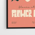 Obraz w ramie 50x70 - Szkicowane Kolorowe Uczucia - kwiatowa kompozycja, minimalizm - rama czarna