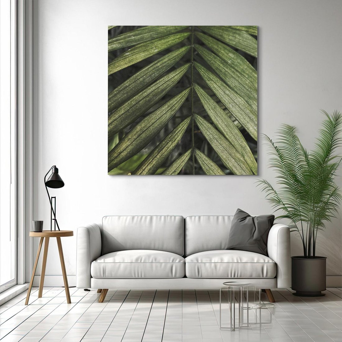 Obraz na płótnie 50x50 - W Liściach Ukryte - zdjęcie, fotografia