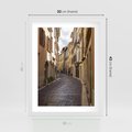 Plakat w ramie 30x40 - Magiczne widoki - uliczka, perspektywa - rama biała