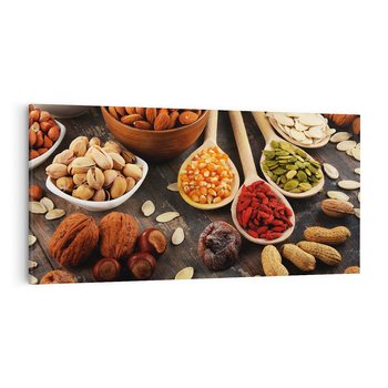 Obraz na płótnie 100x50 - Szlachetne smaki kuchni - nasiona, bakalie