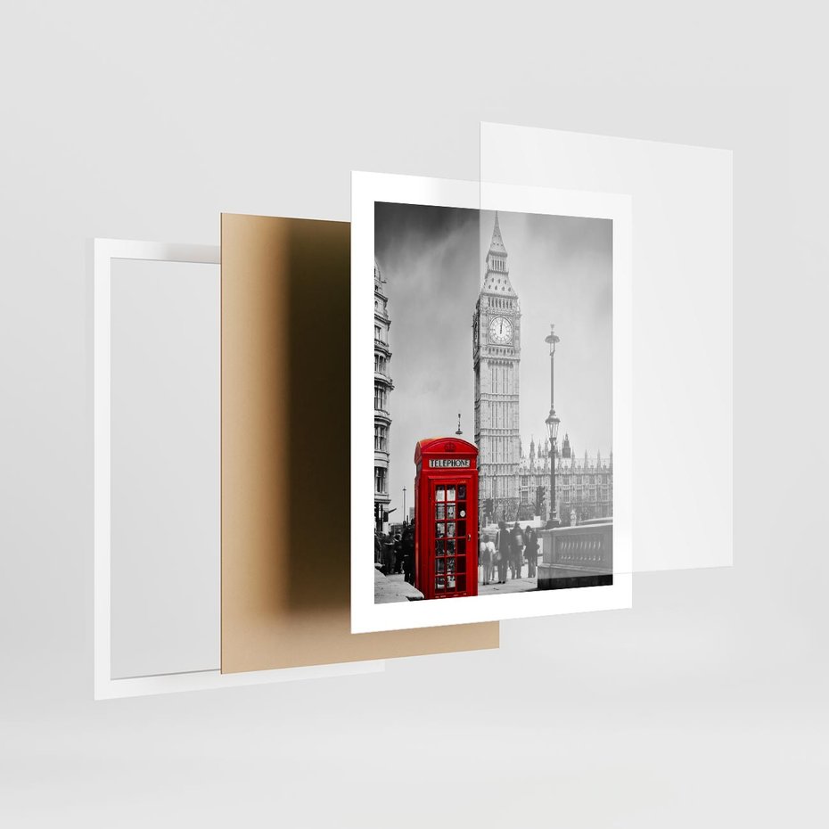 Plakat w ramie 40x50 - Ikoniczny Big Ben w Londynie - Big Ben, Londyn - rama biała