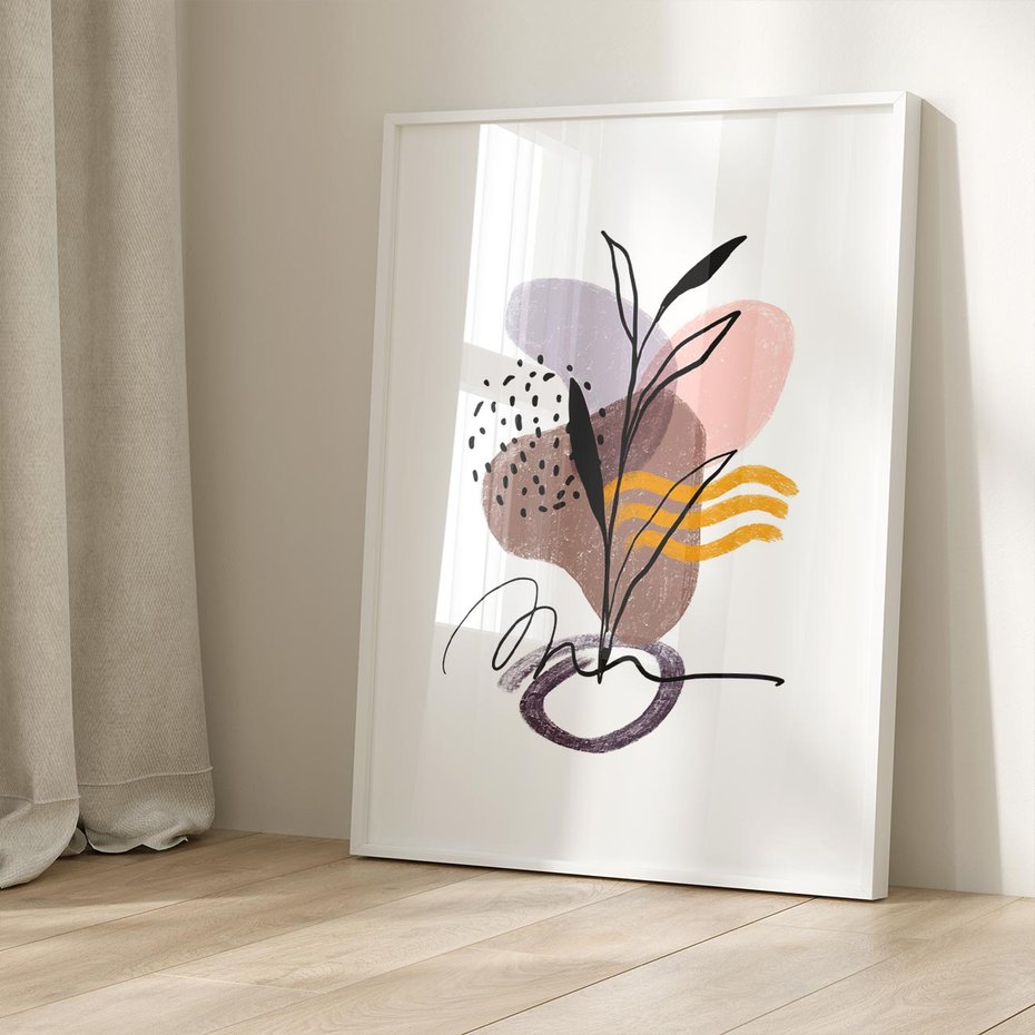 Plakat bez ramy 21x30 - Bezgraniczne Impulsy - abstrakcja, sztuka nowoczesna