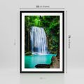 Plakat w ramie 50x70 - : Moc Natury - wodospad, rzeka - rama czarna
