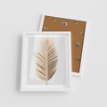 Plakat w ramie 40x50 - Złoty blask palmowego liścia - złota, palma - rama biała
