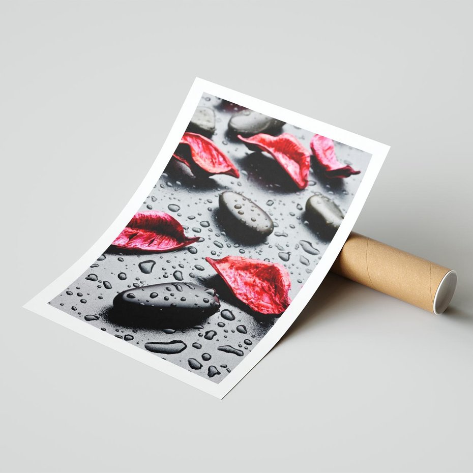 Plakat bez ramy 40x50 - Spa wśród Natury - spa, kamienie