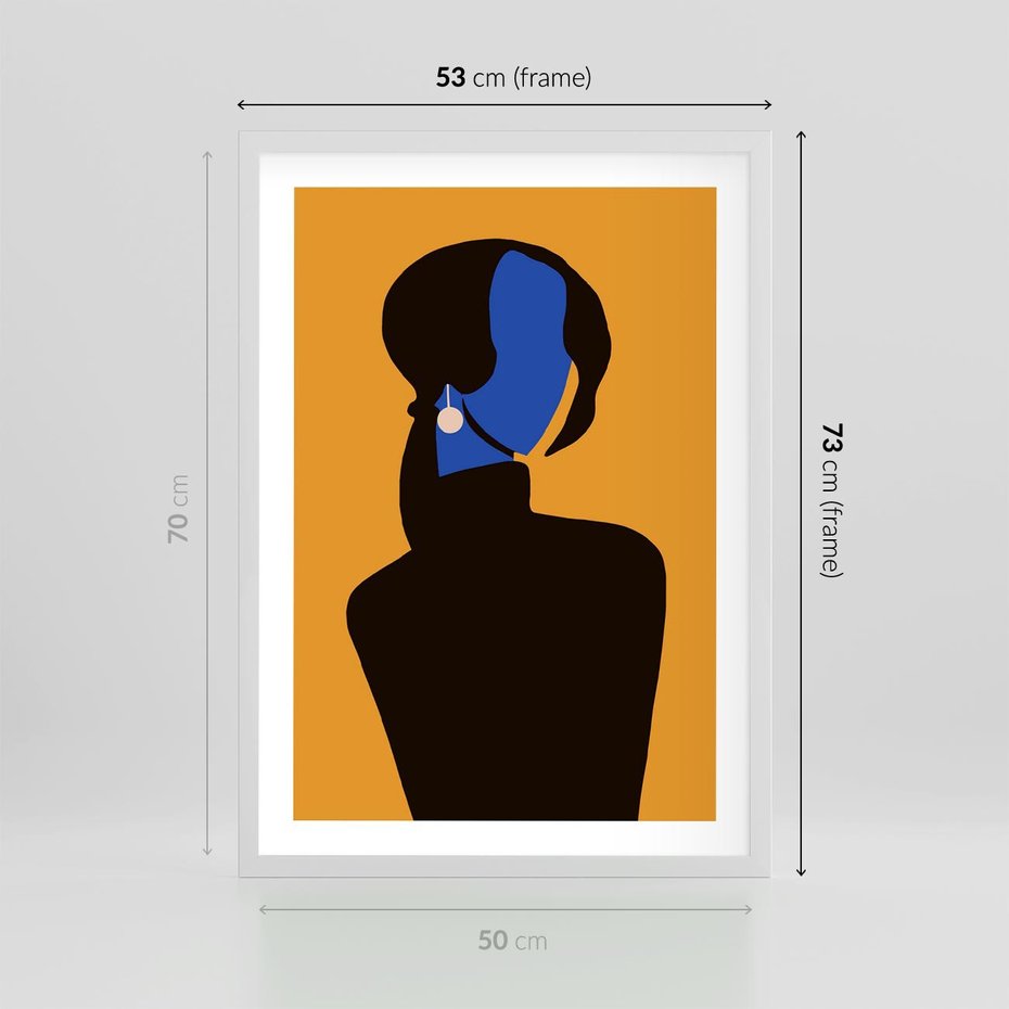 Plakat w ramie 50x70 - Transformacja Form - sztuka nowoczesna, plakat - rama biała