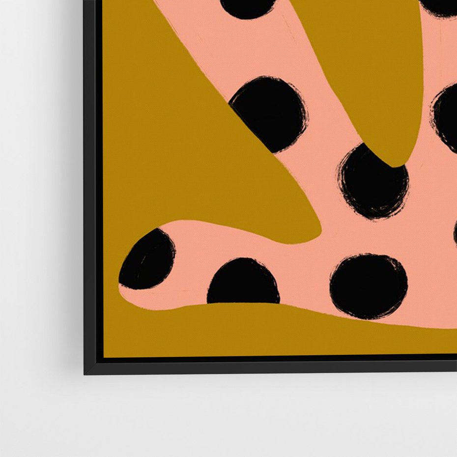 Obraz w ramie 50x70 - Rozkwitająca Wolność Boho - abstrakcyjne boho kształty, dziwne - rama czarna