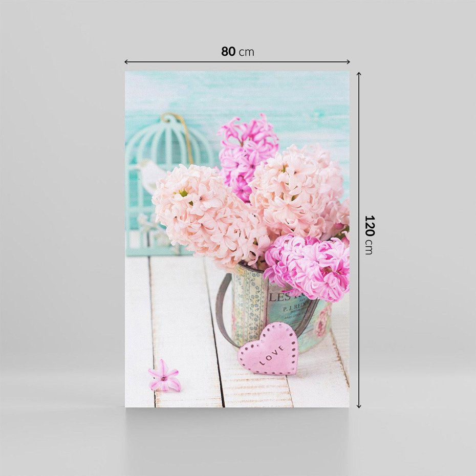 Obraz na płótnie 80x120 - Kwiatowa harmonia hiacyntów - kwiaty, hiacynty