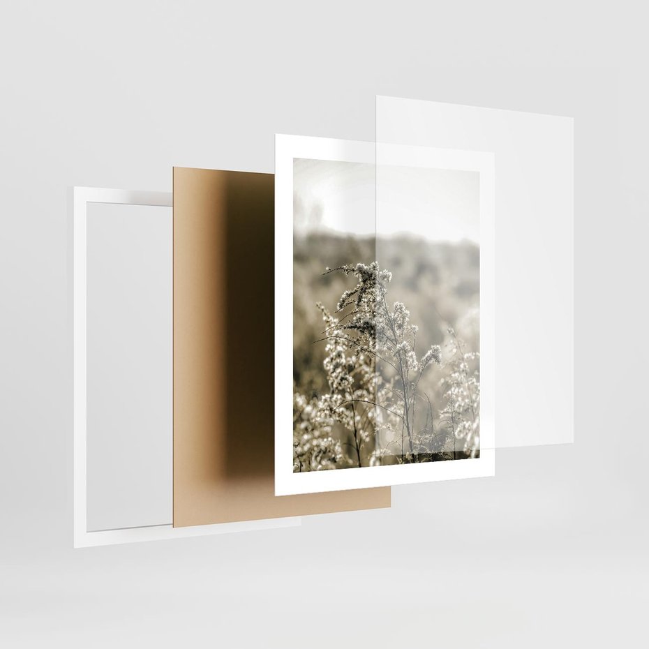 Plakat w ramie 40x50 - Pampas i Bocho - suche trawy, bocho - rama biała