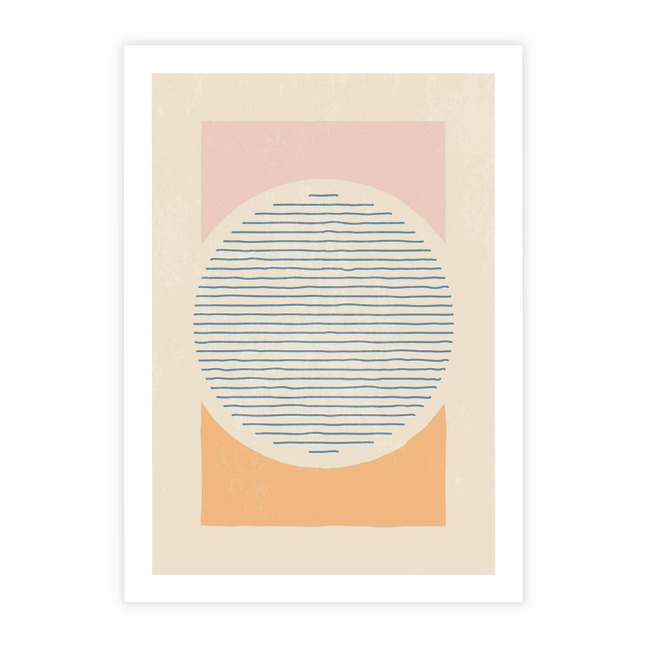 Plakat bez ramy 40x50 - Rozbijająca Opowieść - geometryczne kształty, koła