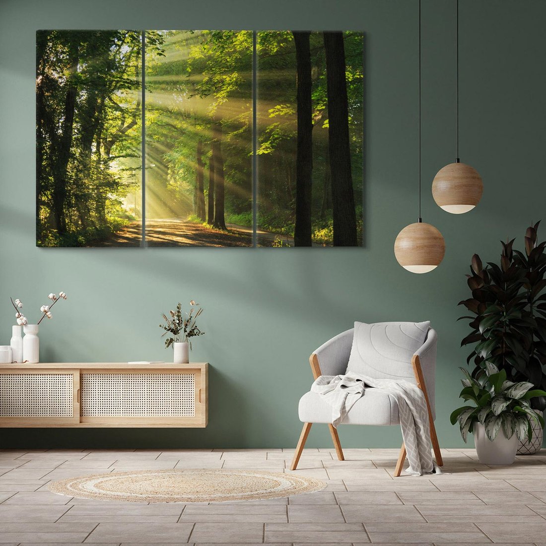 Obraz na płótnie 120x80 - Siła Natury: Las i Drzewa - las, drzewa