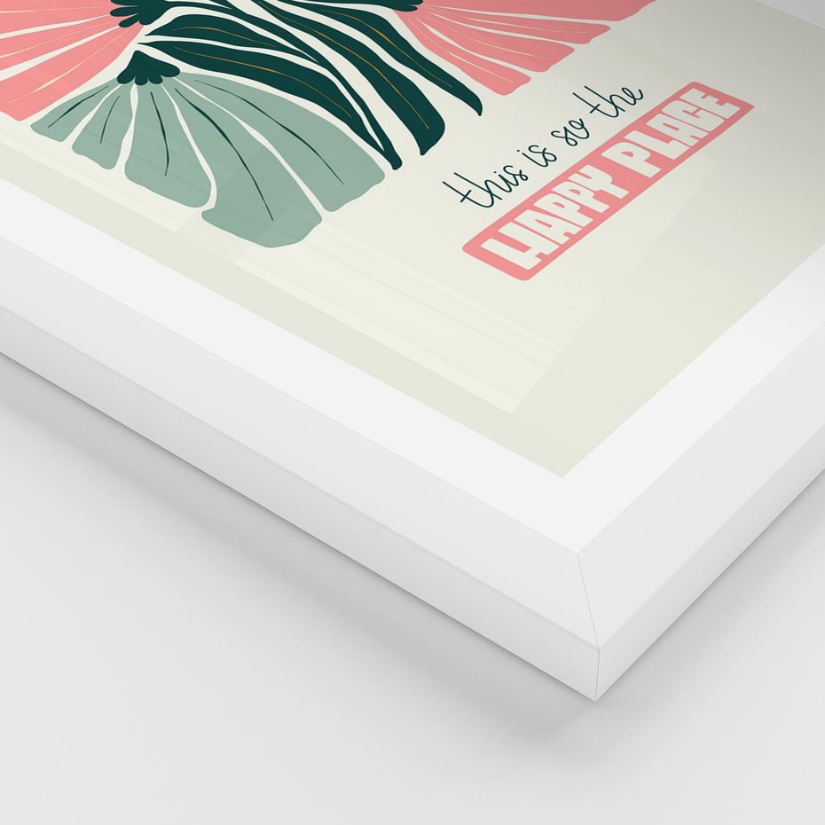 Plakat w ramie 50x70 - Impresje kwiatowej abstrakcji - retro kwiatowa grafika, kompozycja - rama biała