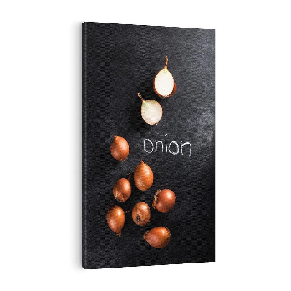 Obraz na płótnie 70x100 - Aromatyczne Inspiracje - cebula, kuchnia
