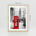 Plakat w ramie 30x40 - Ikoniczna budka w Londynie - Londyn, budka - rama drewno