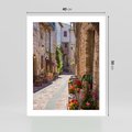 Plakat bez ramy 40x50 - Malownicze Zakątki Miasta - uliczka, perspektywa