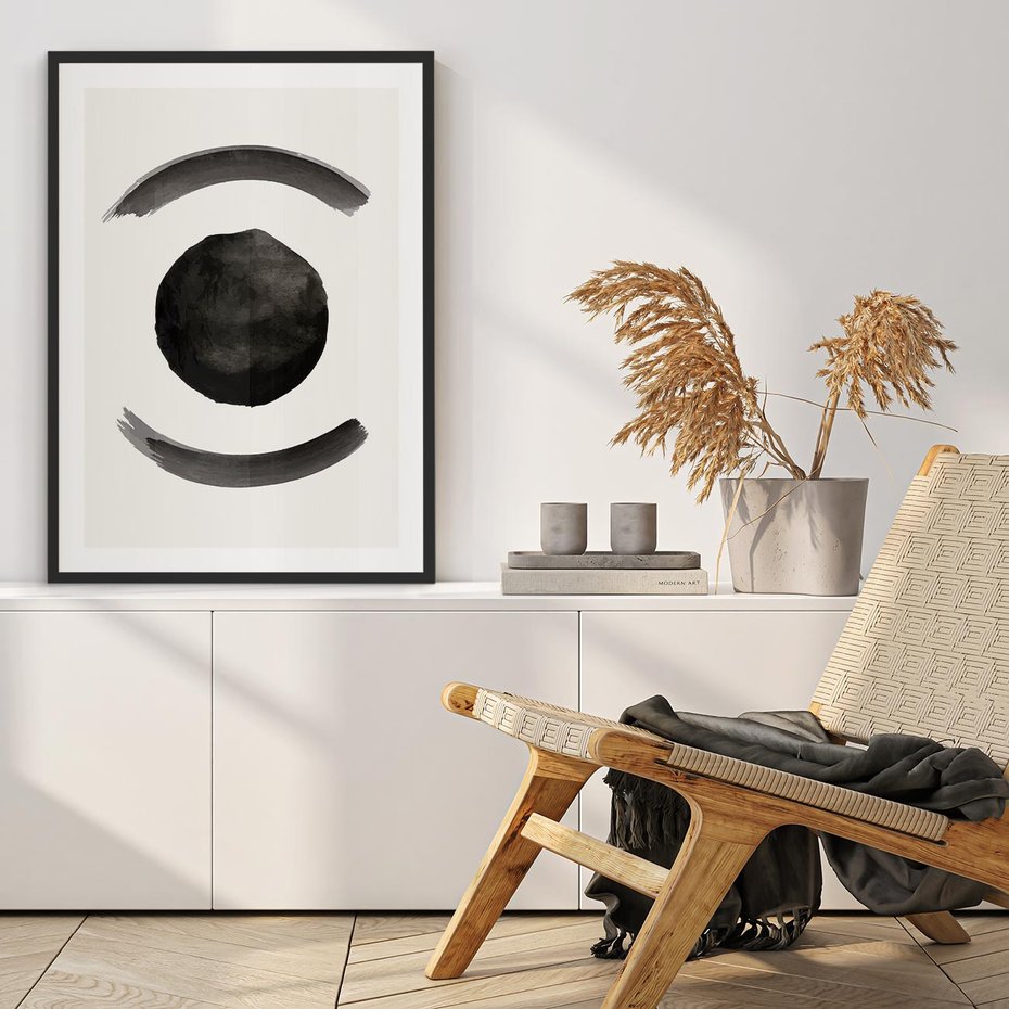 Plakat bez ramy 30x40 - Bezczasowe Echo - abstrakcyjne plamy okręgi, akwarelowe