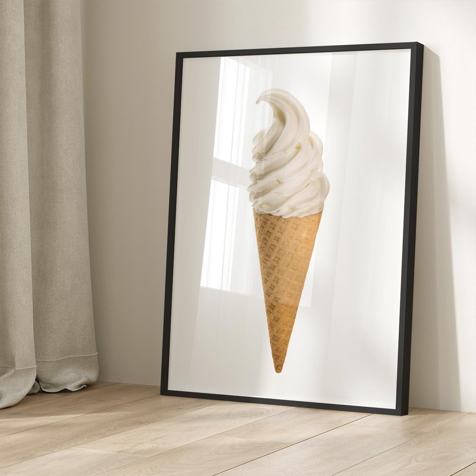 Plakat bez ramy 30x40 - Rozkoszna Chłodząca Radość - lody, lód