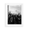 Plakat w ramie 50x70 - Wibracje Miejskiego Życia - miasto, wieżowce - rama biała