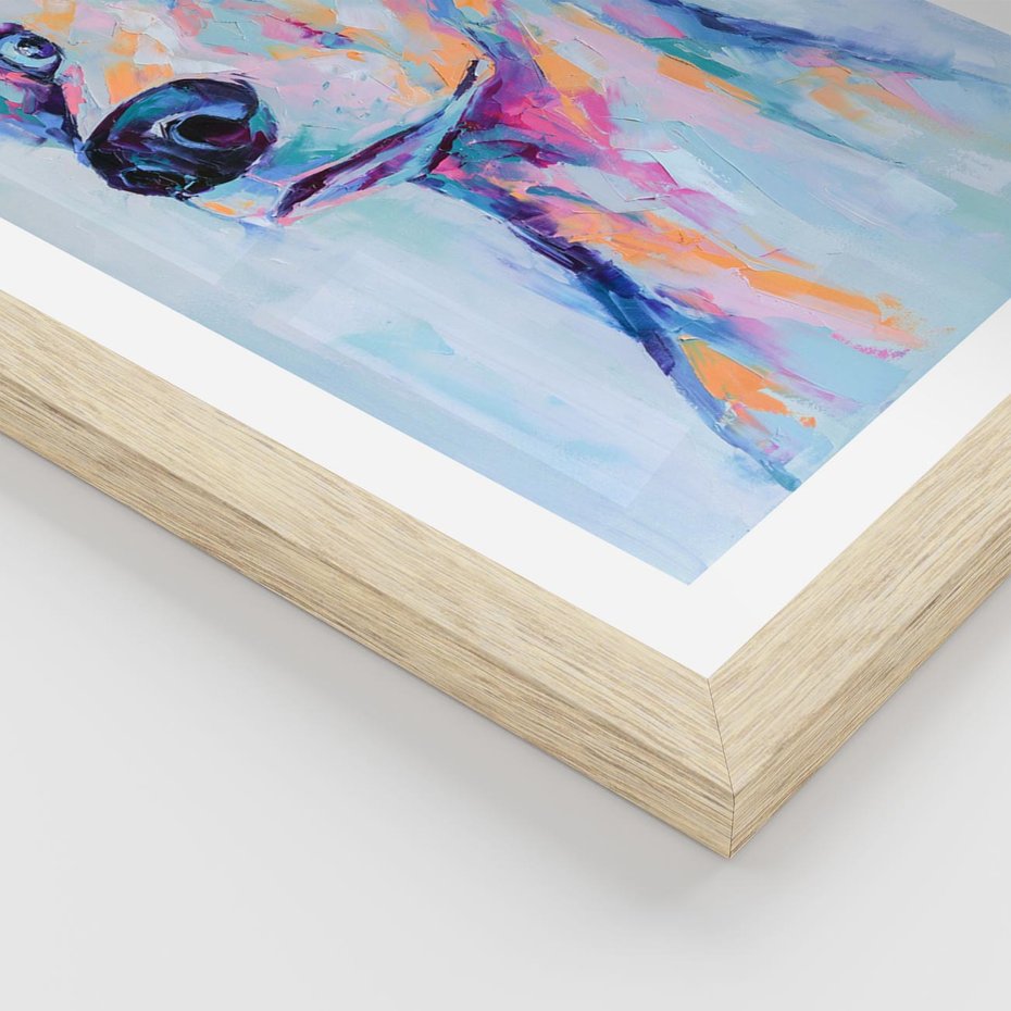 Plakat w ramie 50x70 - Cześć! Jak się Masz? - obraz olejny, zabawna sztuka - rama drewno