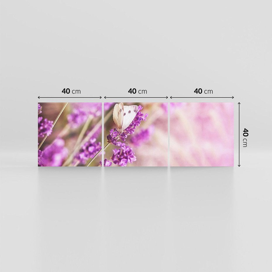 Obraz na płótnie 120x40 - Majestat lawendy: fioletowe pola - lawenda, fiolet