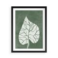 Plakat w ramie 50x70 - Migotliwe Wnętrze Zieleni - zielony plakat, roślinne motywy - rama czarna