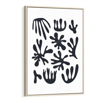 Obraz w ramie 70x100 - Rozmyte Granice Wspomnień - inspiracja mattise, abstrakcja - rama drewno