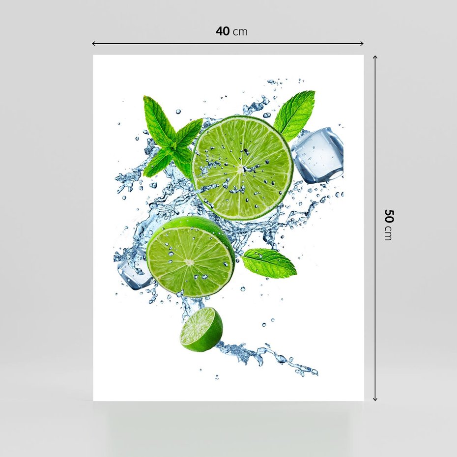 Plakat bez ramy 40x50 - Świeżość i Witalność - limonka, owoce