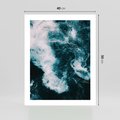 Plakat bez ramy 40x50 - Fale w Odcieniach Turkusu - ocean, fale