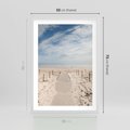 Plakat w ramie 50x70 - Ścieżka na plaży - plaża, ścieżka - rama biała