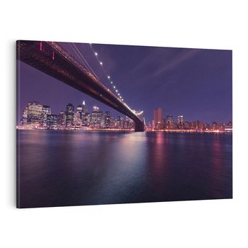 Obraz na płótnie 120x80 - Most w Nowym Jorku nocą - most, Nowy Jork