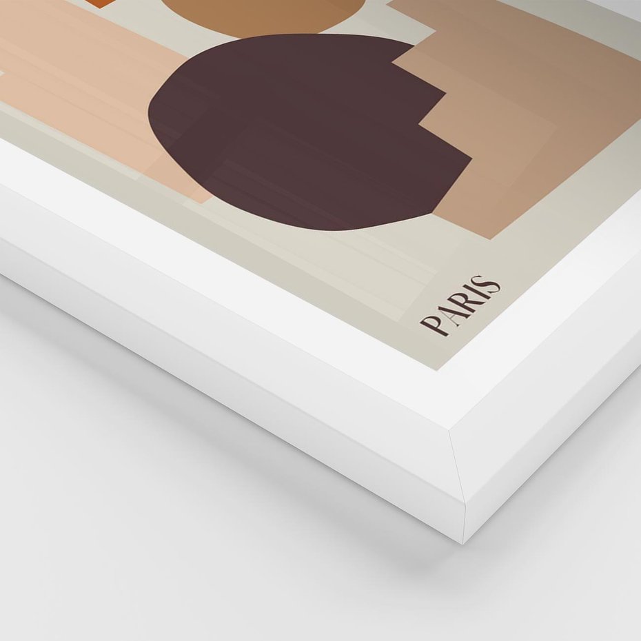 Plakat w ramie 50x70 - Boho Urok: Plakat z Kolorem Ziemi i Typografią - boho grafika, kolory ziemi - rama biała