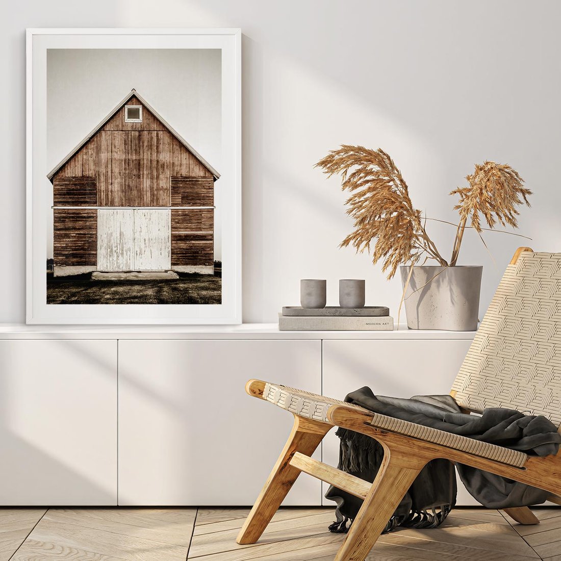 Plakat bez ramy 30x40 - Rustykalny Drewniany Domek - domek, drewniany dom