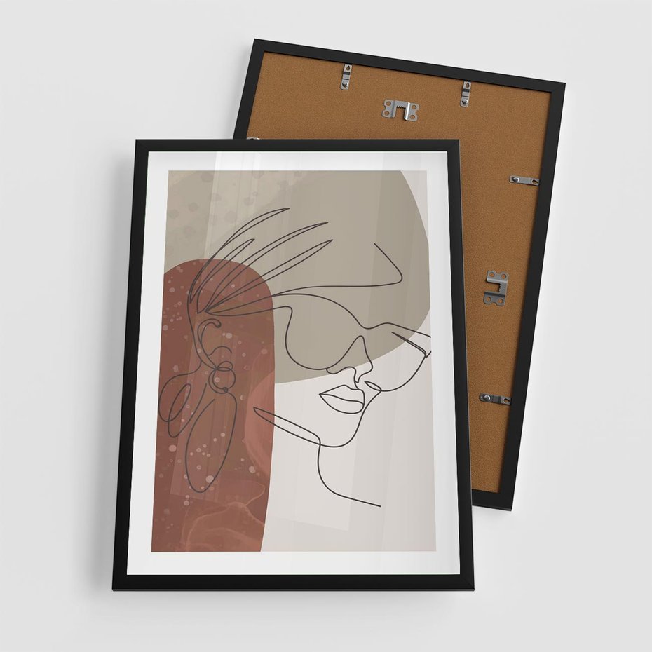 Plakat w ramie 50x70 - Kreatywność na Tle Plam - abstrakcyjna grafika, plamy - rama czarna