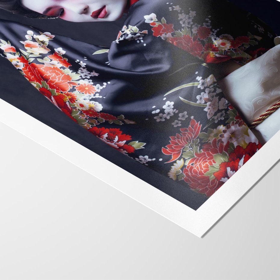 Plakat bez ramy 21x30 - Elegancka japońska gejsza - japońska, gejsza